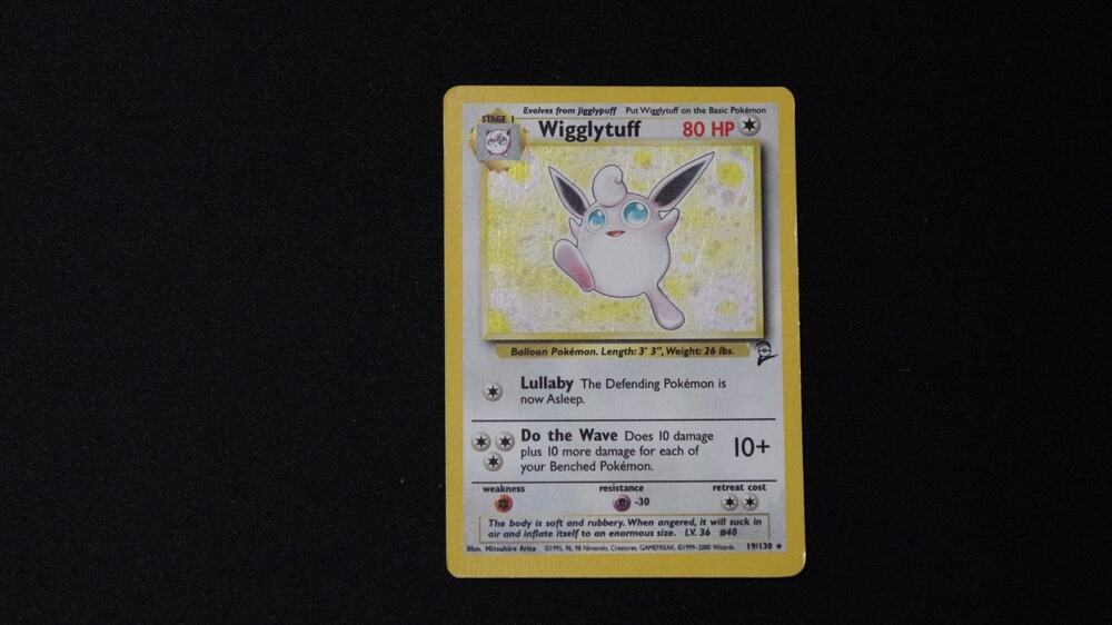 Wigglytuff Holo Rare 19/130 Base Set 2 Vintage Pokemon Card LP EX WOTC